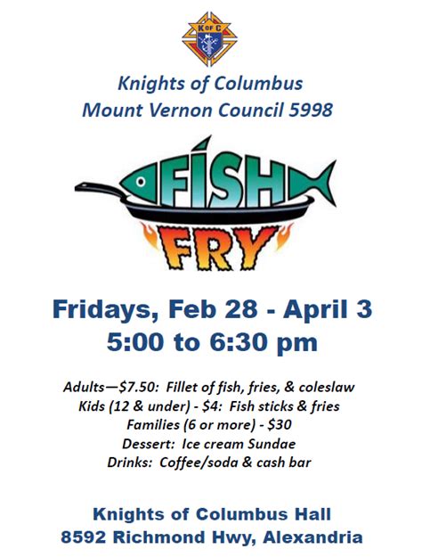Friday Bingo at Mount Vernon KofC Hall.